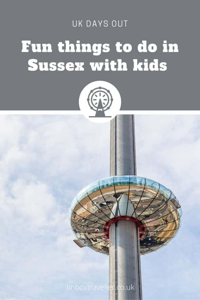 Our top tips for days out with kids in Sussex including castles, walks in the paw prints of Winnie the Pooh, family attractions & beaches! #UK #daysout #England #thingstodo #TinBoxTraveller #ideas #travel