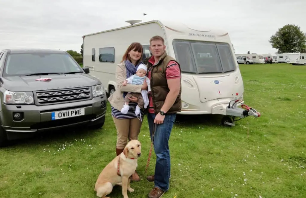 Tin Box family on caravan rally
