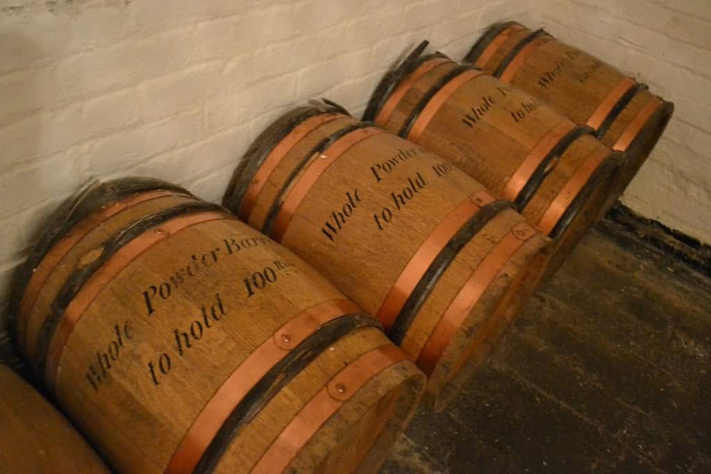 Gun powder barrels at Dartmouth Castle