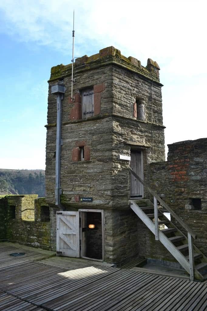 The top of the Gun Tower at Dartmouth castle