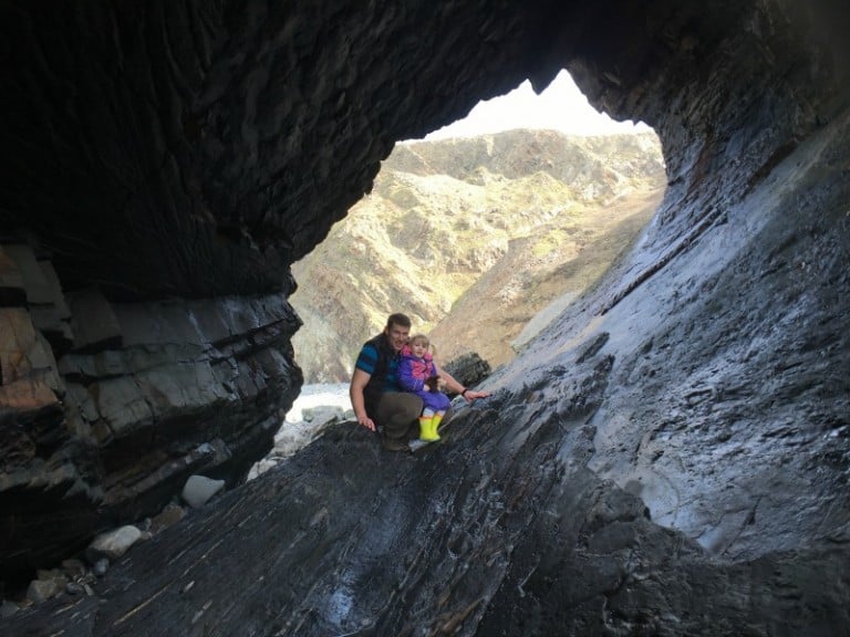 Mr TB and Tot at Hartland Quay North Devon