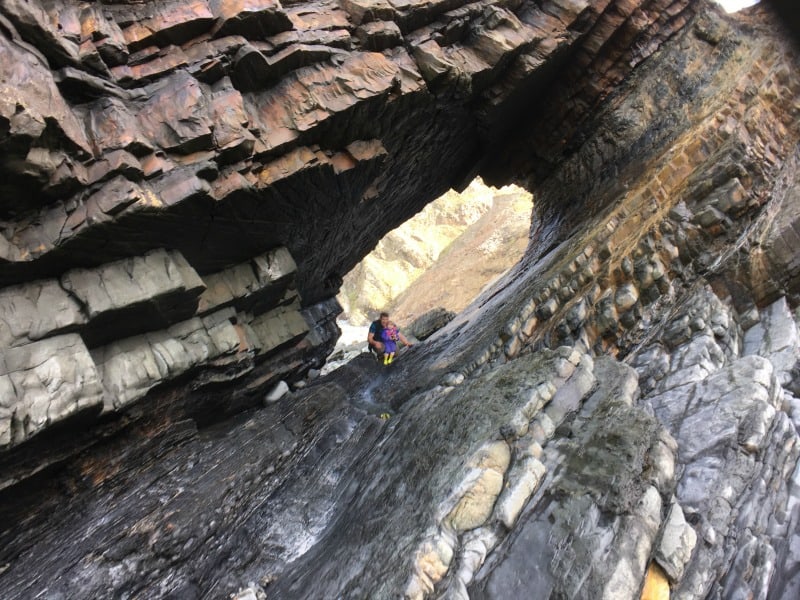Mr TB and Tot at Hartland Quay North Devon