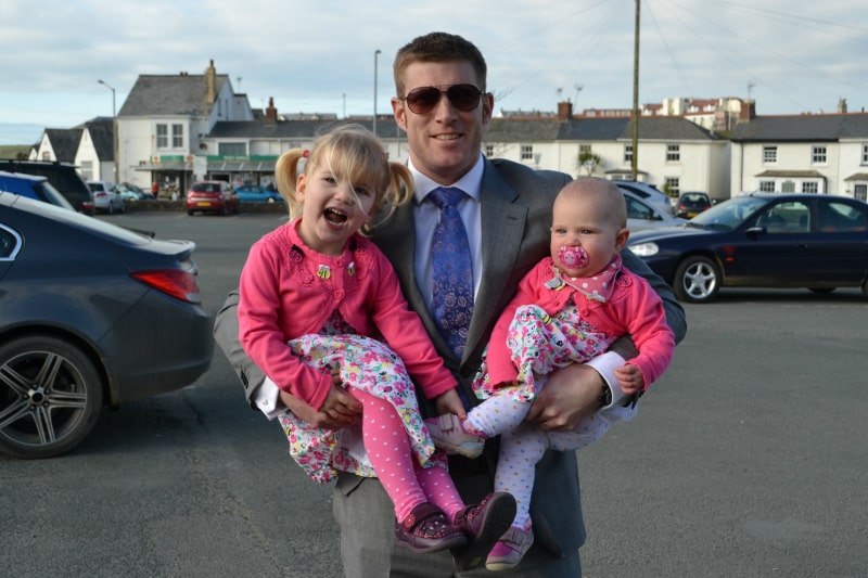 Tin Box Family at wedding in North Devon