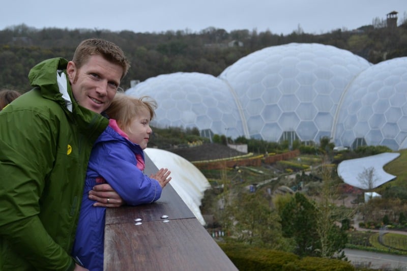 Mr Tin Box and Tot at Eden Project during out break in Cornwall