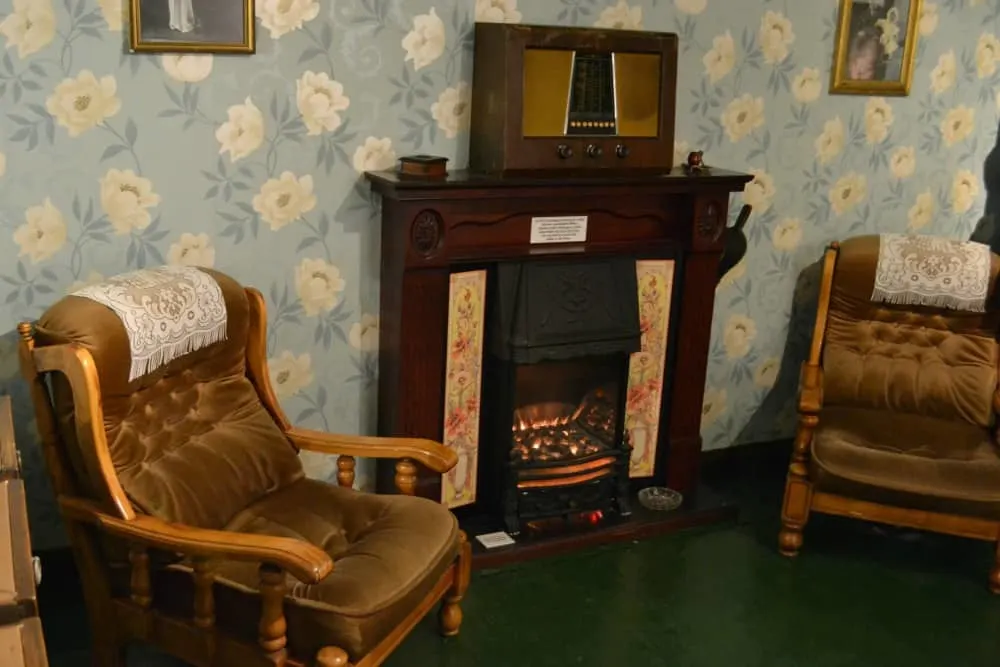 Second World War living room at Jersey War Tunnels - 24 hours in Jersey