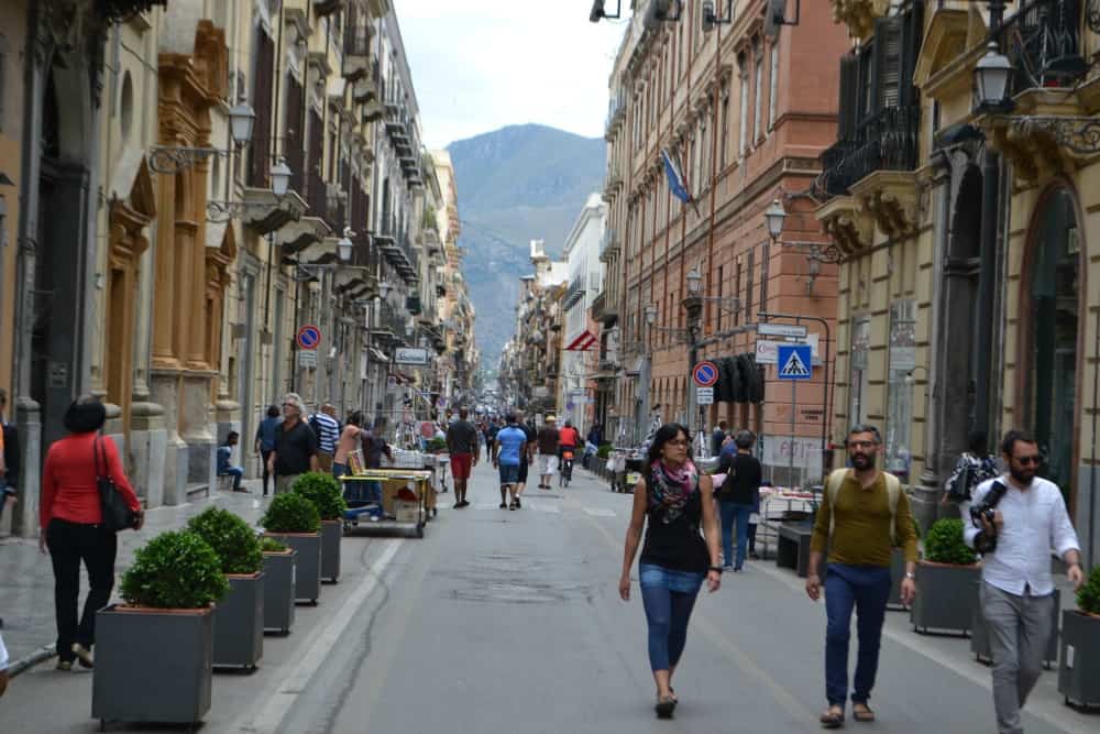 Street scene in Palermo, Sicily's capital ad our first port of call on Carnival Vista