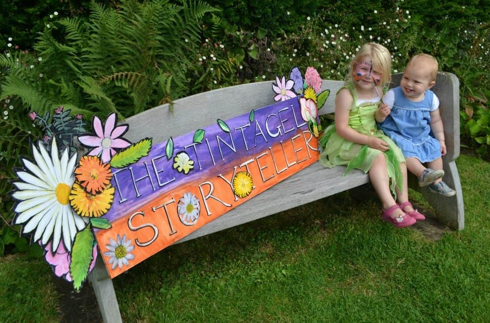 Tin Box girls ready for stories with the Tingal Storyteller at Midsummer Dreams Festival