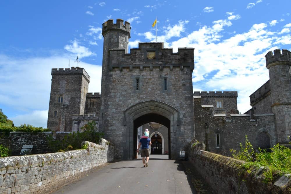 The entrance to Powderham Castle