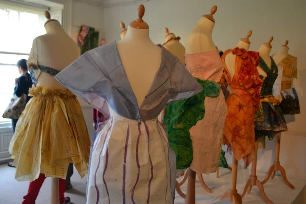 Exeter College dresses in Fashion to dye for exhibition - visiting Killerton National Trust with children