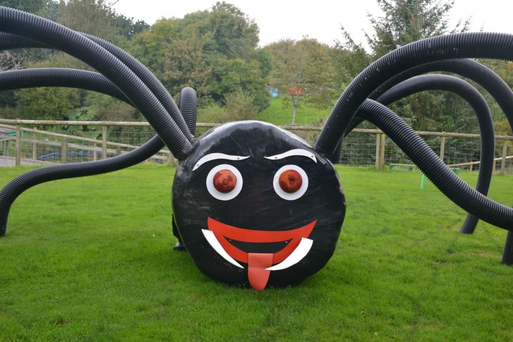 Bale spider Halloween at Woodlands Family Theme Park