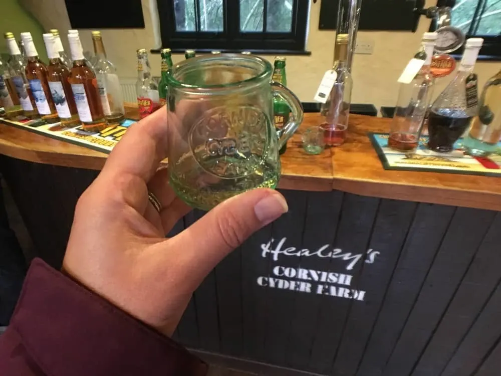 Cider tasting at Healey's Cornish Cyder Farm - Cornwall with kids: outdoor family attractions