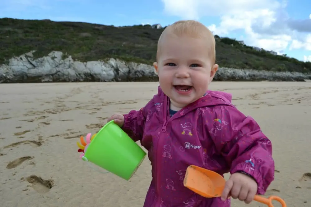 Tin Box Baby with bucket and space - Cornwall with kids: outdoor family attractions