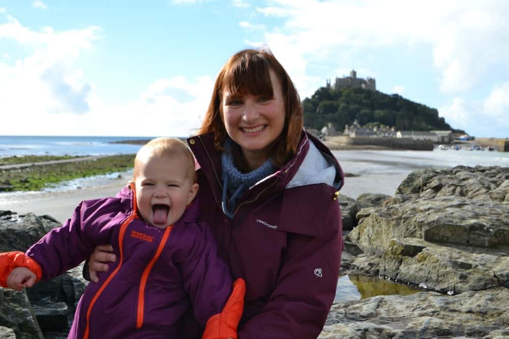 Tin Box Baby and Traveller at St Michael's Mount - outdoor family attractions