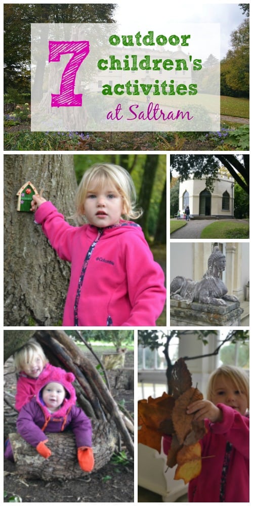 Outdoor children's activities at Saltram National Trust near Plymouth in Devon, UK. Kids will enjoy searching for fairy doors, climbing trees and making dens in the beautiful gardens