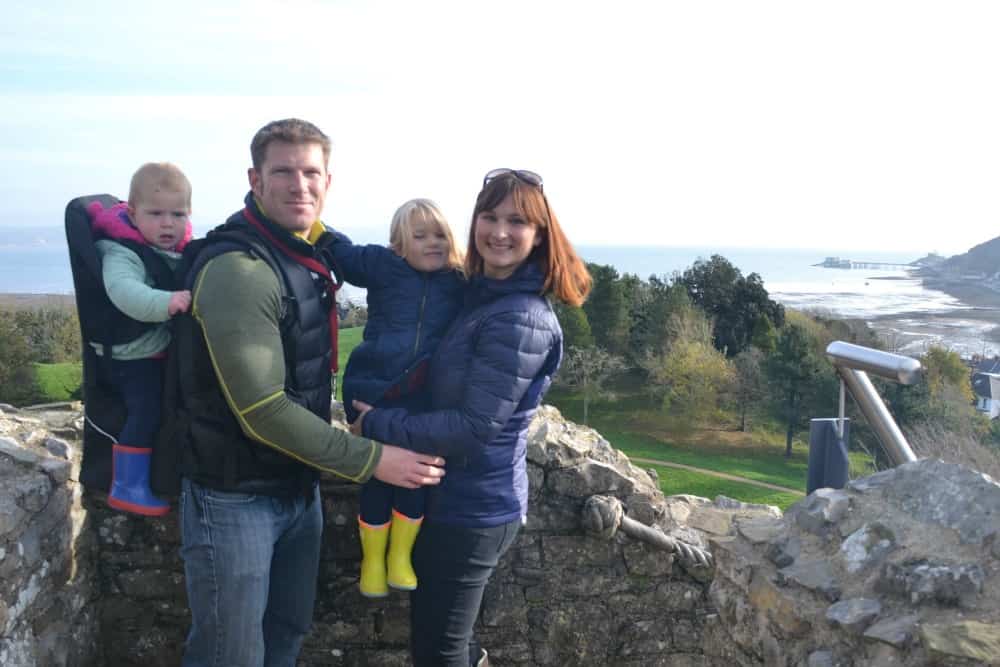 Tin Box family at Oystermouth Castle, Mumbles - Swansea Bay family adventure