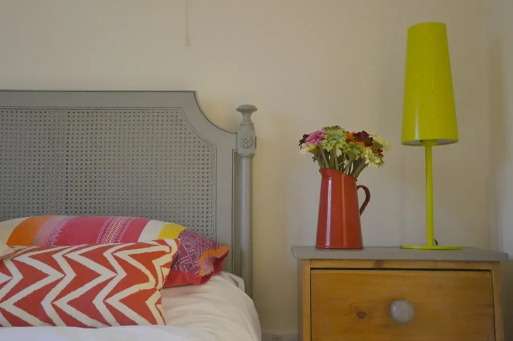 Bedside table Hydrangea Cottage Bosinver Farm - A perfect winter holiday with children at Bosinver, Cornwall - holidays with dogs in the UK