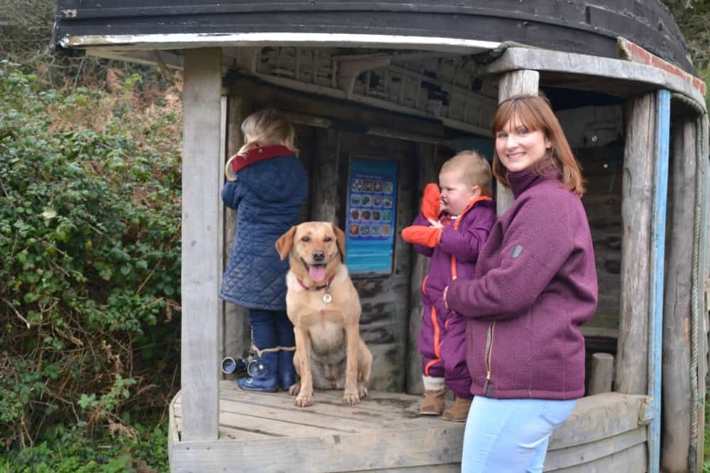 Tin Box Family by the beach Trelissick National Trust - dog-friendly Cornwall things to do
