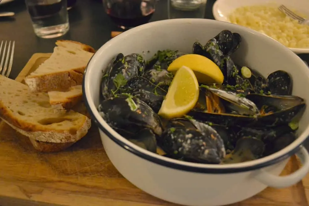 Scottish mussels at Bel & The Dragon Churt