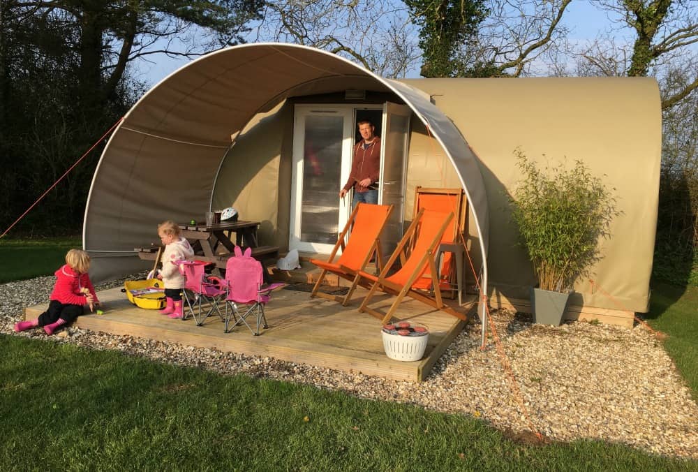 Glamping pod at Oakdown Holiday Park