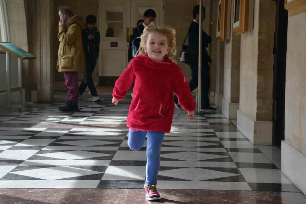 Tin Box Tot running - Visiting the Roman Baths with toddlers