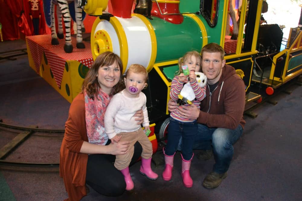 Tin Box Traveller family at Chuffer Train at Woodlands: Easter in Devon