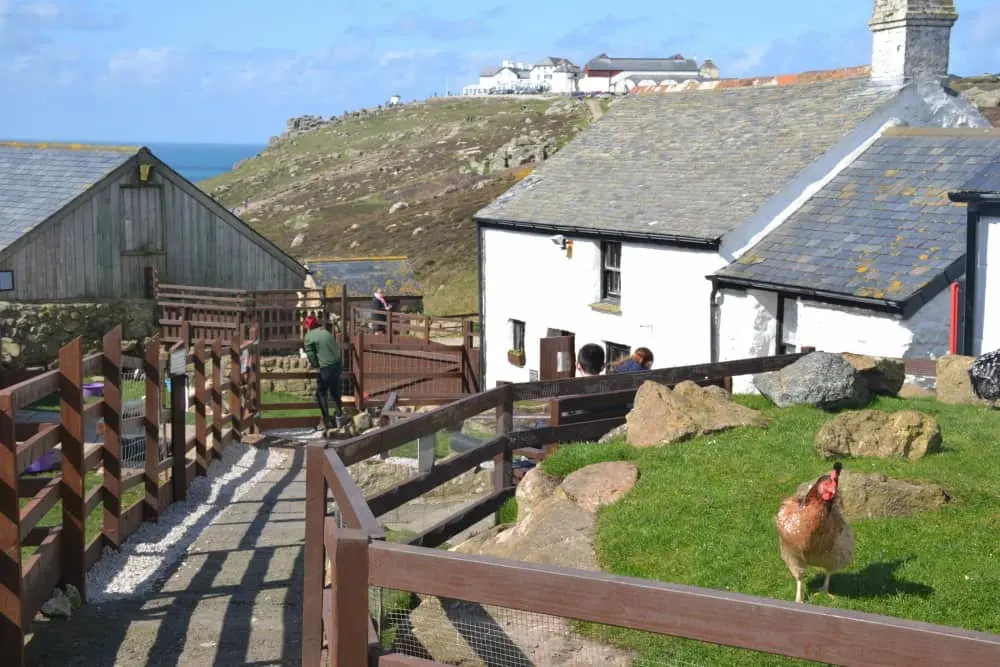 Greeb Farm view: Land's End with kids