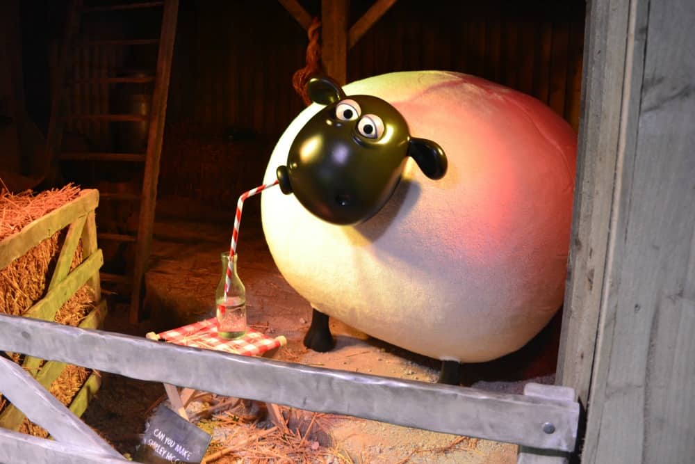 Sheep in Shaun the Sheep Experience: Land's End with kids
