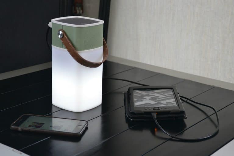 Lava BrightSounds 2 charging a iPhone and Kindle - Lava BrightSounds 2 Bluetooth Speaker review | WIN one for your next camping trip