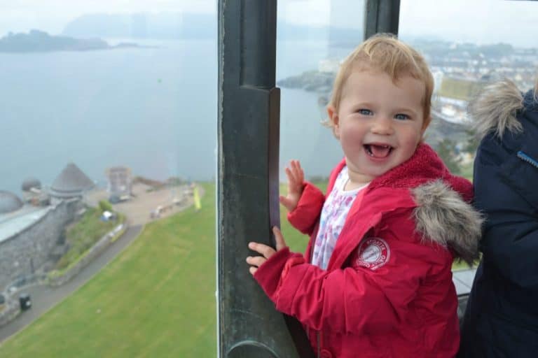 Tin Box Baby in Seaton's Tower - Toddler days out in Devon