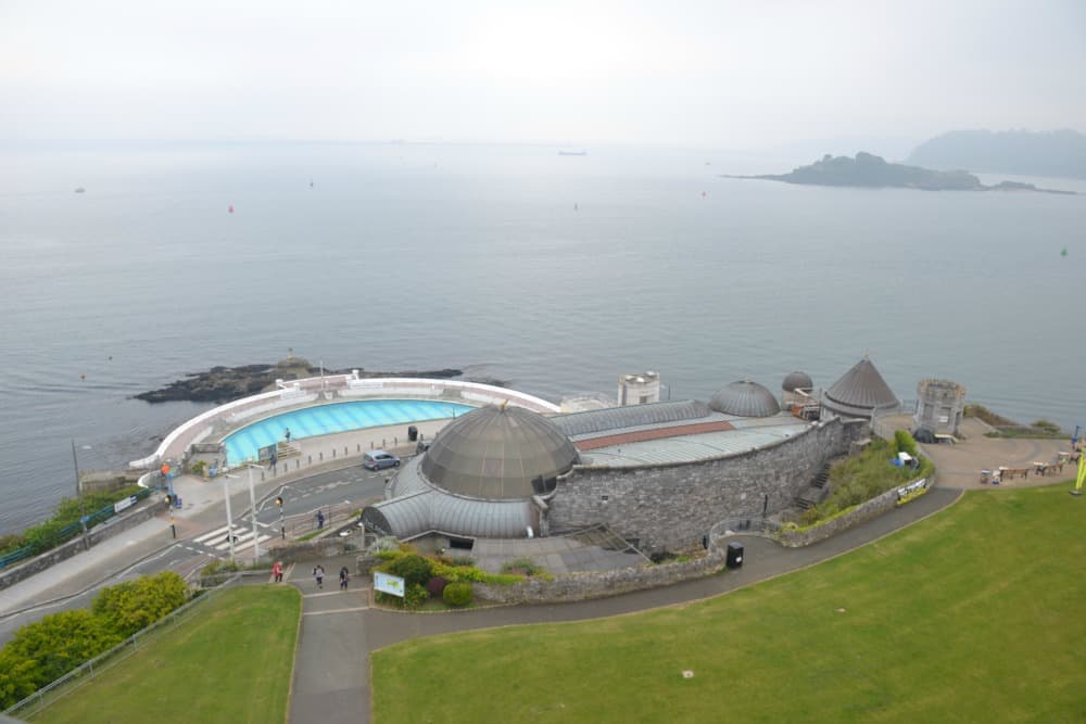 Tinside Lido Plymouth - climbing Smeaton's Tower with toddlers