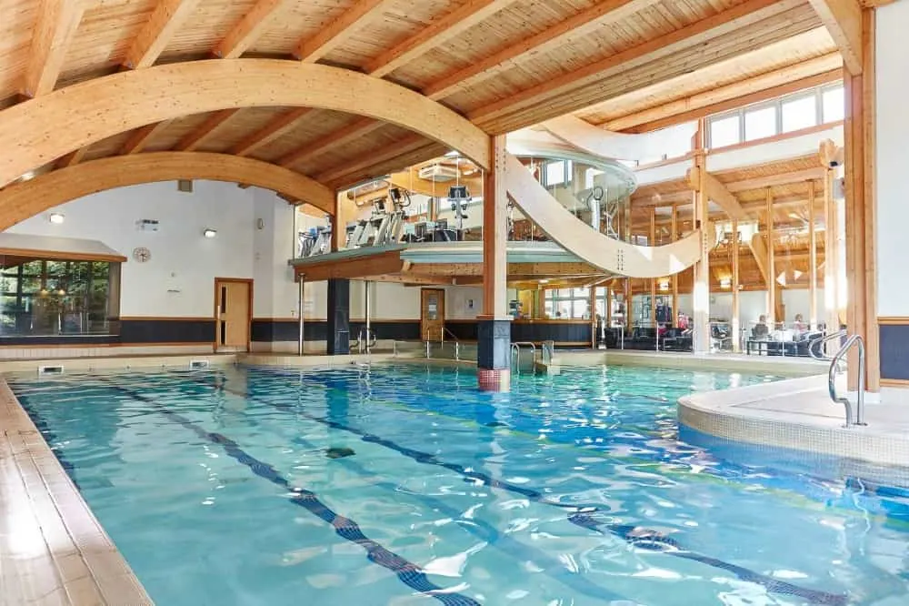 Evolution swimming pool - Relaxing at Darwin Forest Country Park - spa lodge weekend review