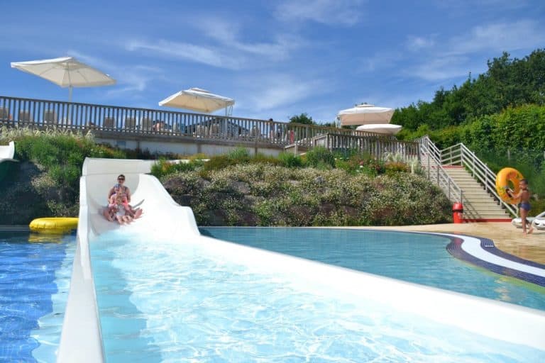Small water slide at Pin Parasol - caravan holiday in France, Al Fresco Holidays