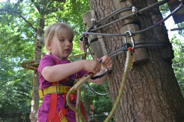 Tin Box Tot attaching carribena - Le Grand Defi tree top fun in France