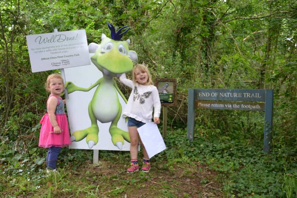 Tin Box girls at the end of the nature rail at China Fleet Country Club