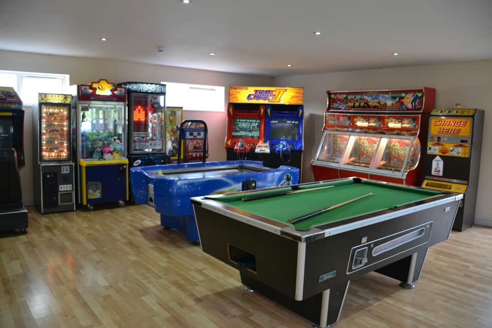Games room at Andrewshayes - an East Devon holiday park review