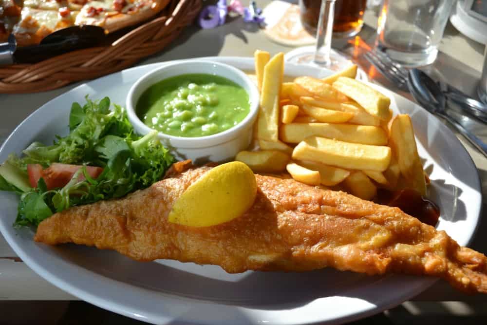 Small fish and chips at Greg's Bar at Andrewshayes - an East Devon holiday park review