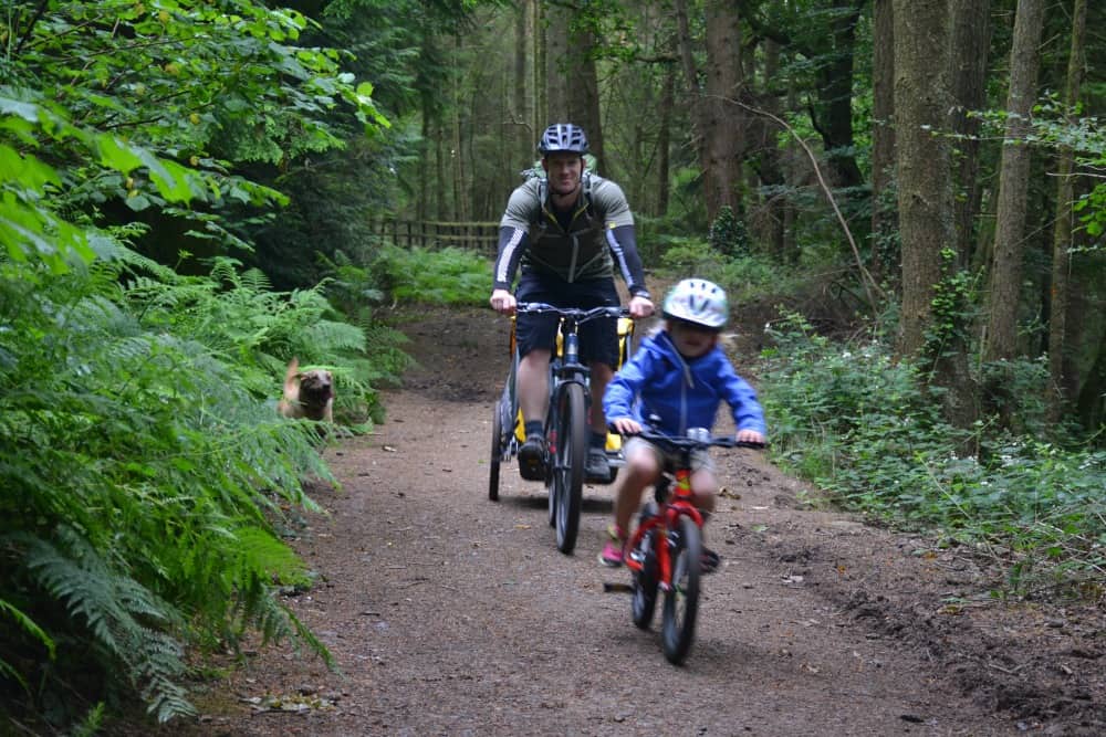 Tin Box family riding Tamar Trail - Devon family cycle routes: Tamar Trails with kids