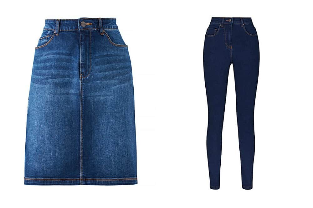 Denim skirt and jeans - What I'm packing for our summer staycation - UK holiday wardrobe tips