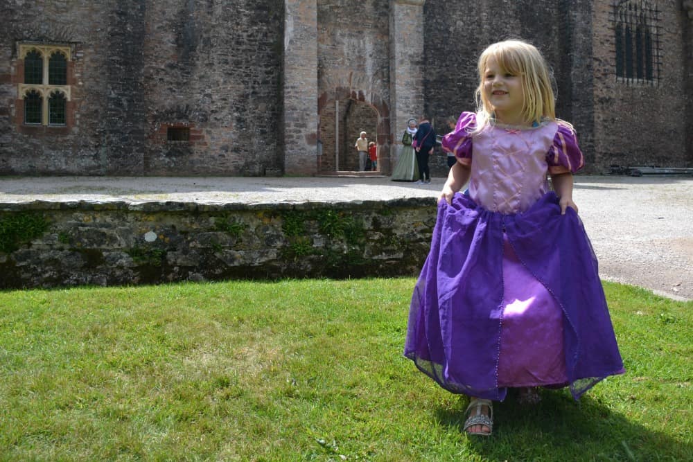 Tin Box Tot dressed up at Compton Castle Tudor Days