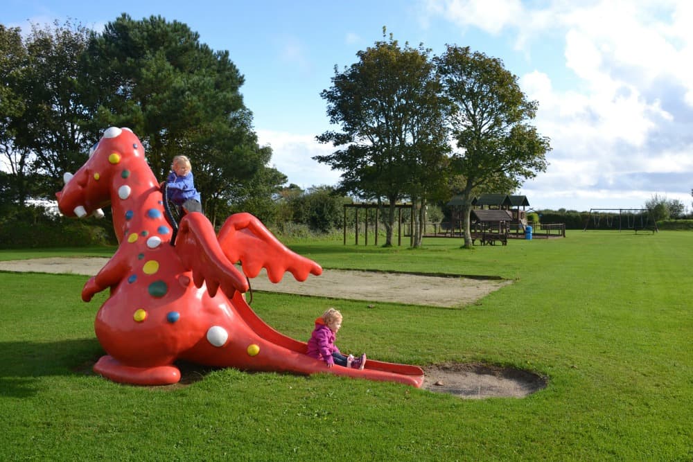 Reg dragon slide at Seaview International review a family campsite in Cornwall