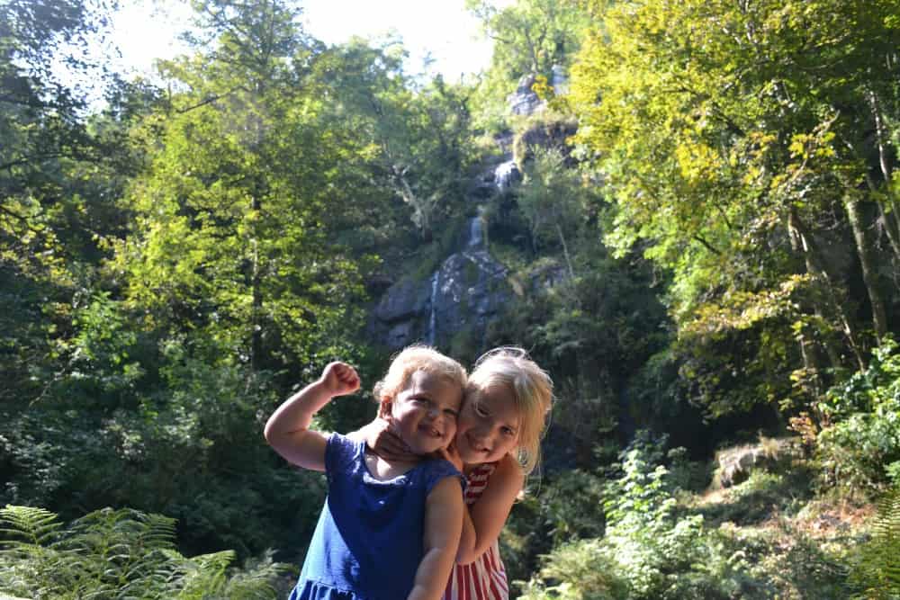 Tin Box girls at Canonteign Falls - England's highest manmade waterfall