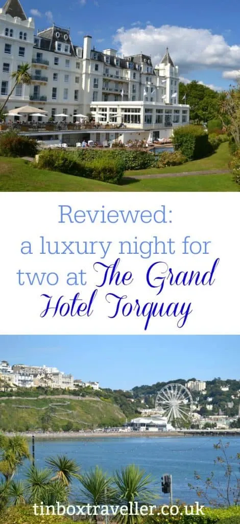 A review of dinner and accommodation at The Grand Hotel in Torquay, Devon, where we escaped for a child-free night. Plus it's family-friendly features