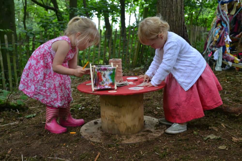 Tin Box girls making fairy wishes at Just So Festival 2017 - a family festival