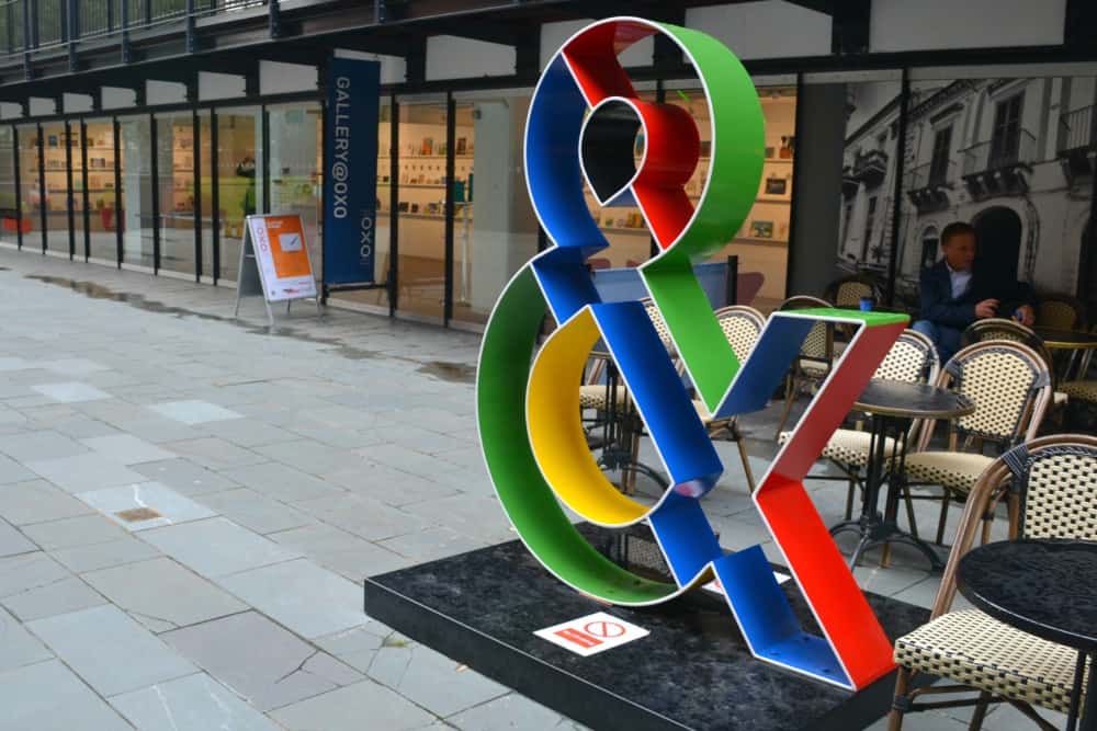 Ampersand outside OXO Tower - hidden views of London's South Bank