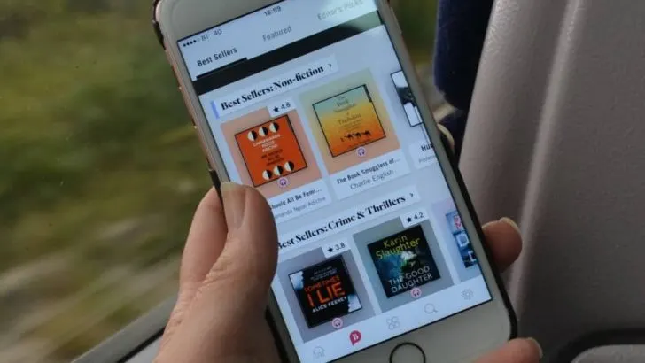 Best sellers screen on BookBeat audiobooks app