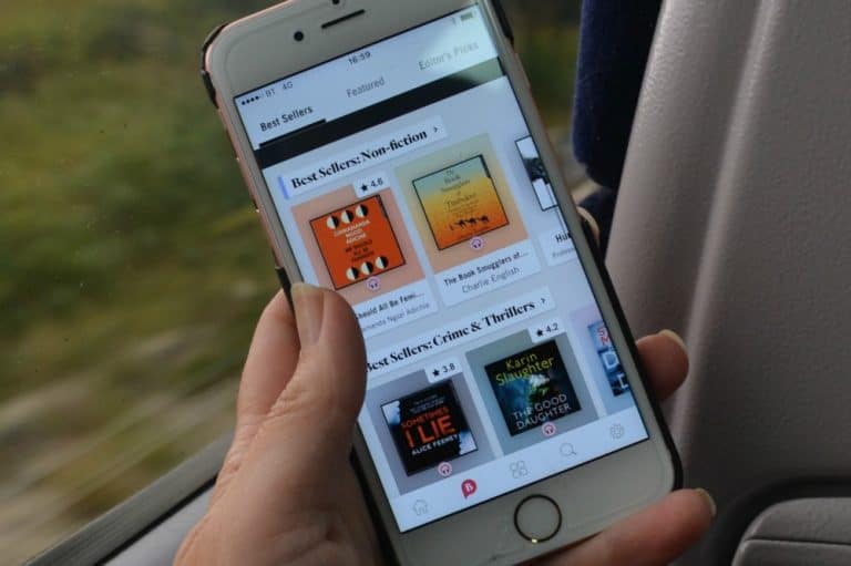 Best sellers screen on BookBeat audiobooks app