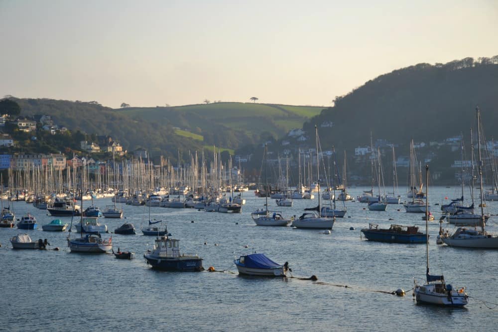 Dartmouth harbour from train - the Round Robin South Devon