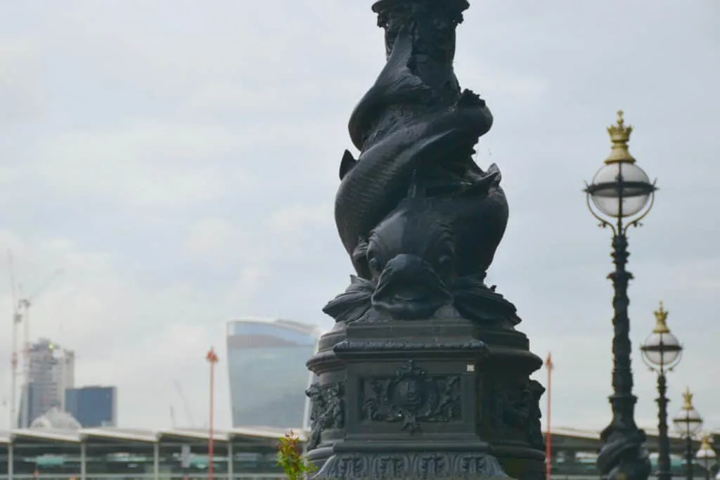 Dolphin lamp - hidden views of London's South Bank
