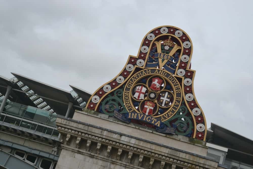 London Chatham and Dover Railway company crest on Blackfriars Bridge