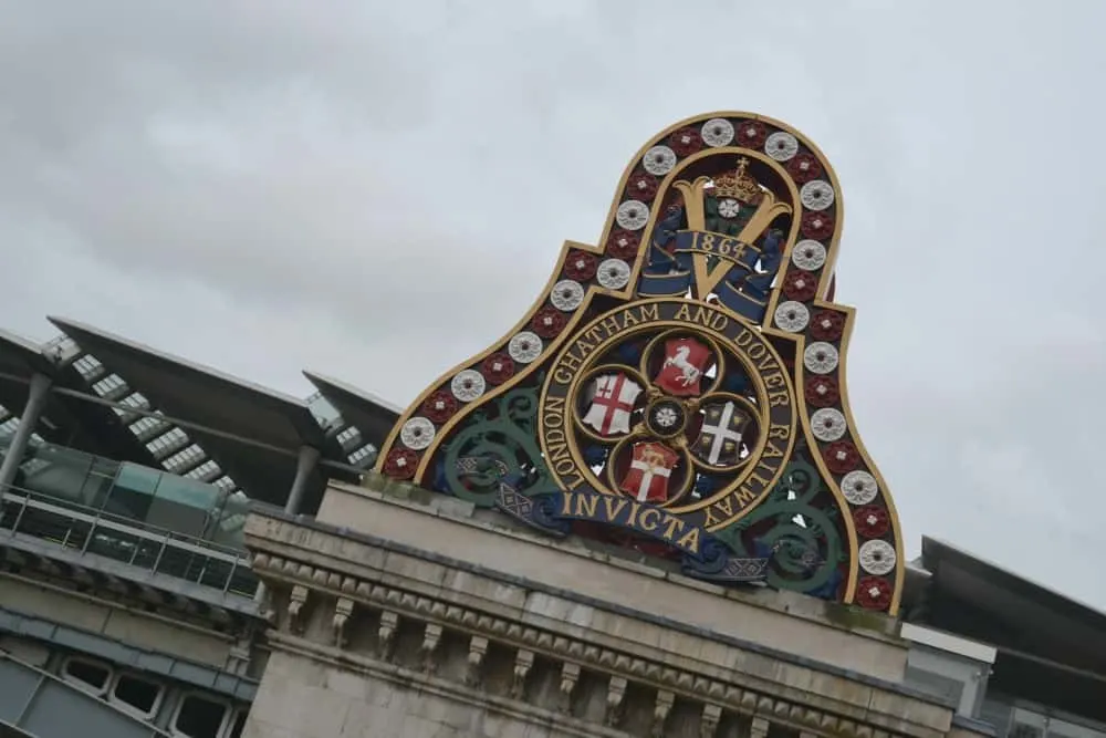 London Chatham and Dover Railway company crest on Blackfriars Bridge